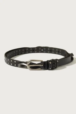 Lucky Brand leather twist and stud belt medium brown*MEN|WOMEN Belts