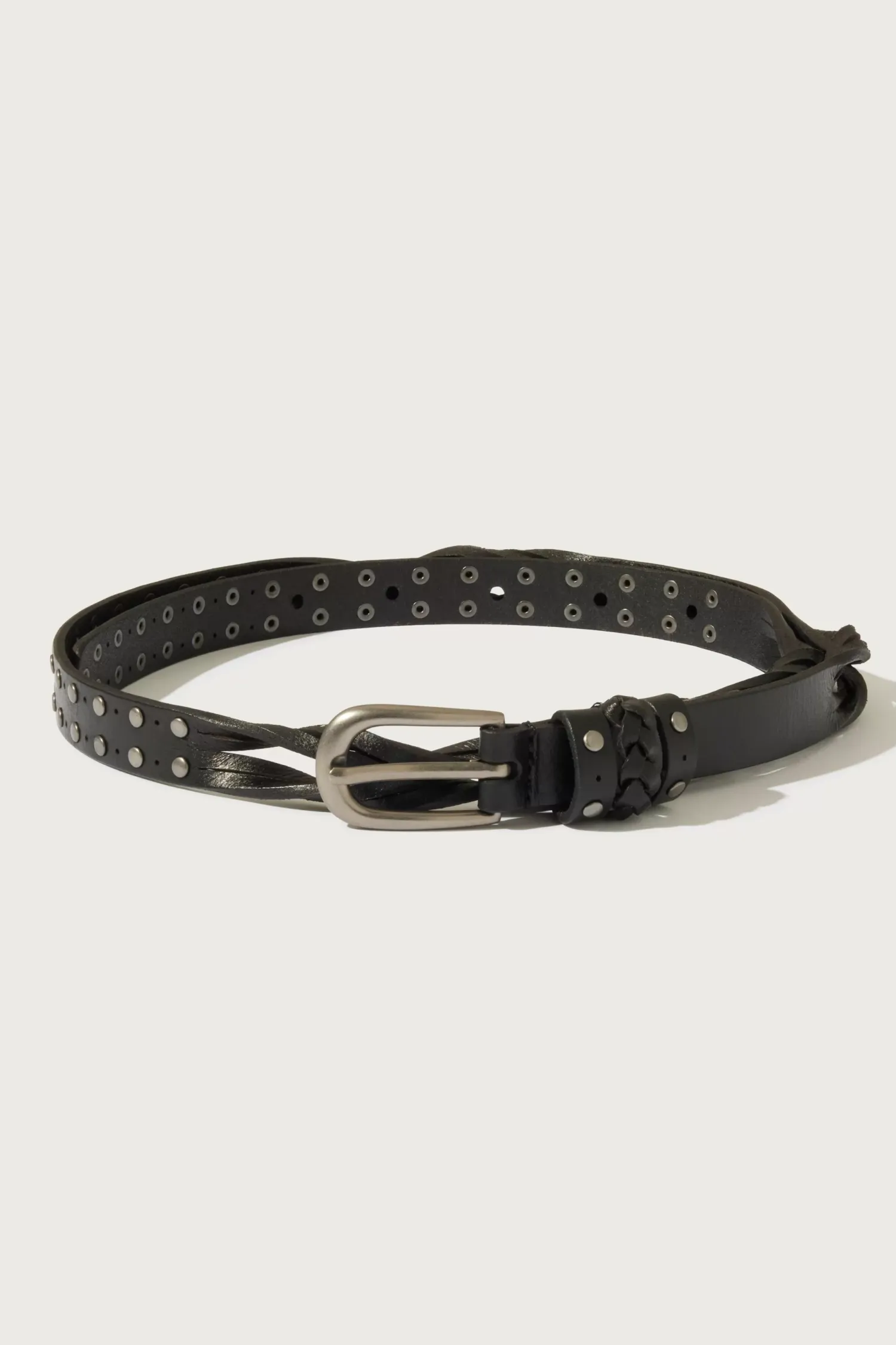 Lucky Brand leather twist and stud belt medium brown*MEN|WOMEN Belts
