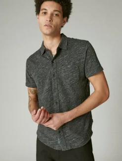 Lucky Brand linen button up shirt #001 black*MEN Button-Downs