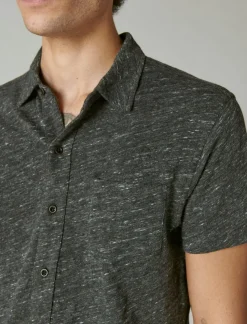 Lucky Brand linen button up shirt #001 black*MEN Button-Downs