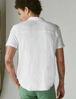 Lucky Brand linen button up shirt bright white*MEN Button-Downs