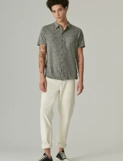 Lucky Brand linen button up shirt heather grey*MEN Button-Downs