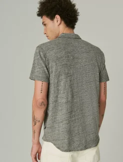 Lucky Brand linen button up shirt heather grey*MEN Button-Downs