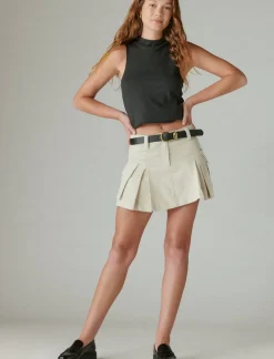 Lucky Brand linen cargo mini skirt lucky natural linen*WOMEN Skirts