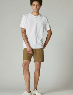 Lucky Brand linen henley bright white*MEN Shirts & Tops
