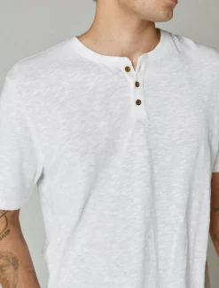 Lucky Brand linen henley bright white*MEN Shirts & Tops