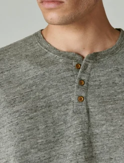 Lucky Brand linen henley heather grey*MEN Shirts & Tops