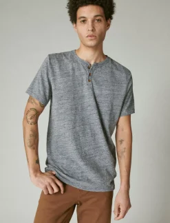 Lucky Brand linen henley black iris*MEN Shirts & Tops