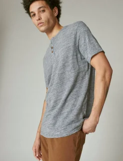 Lucky Brand linen henley black iris*MEN Shirts & Tops