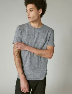 Lucky Brand linen pocket crew black iris*MEN Shirts & Tops