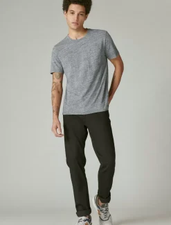 Lucky Brand linen pocket crew black iris*MEN Shirts & Tops