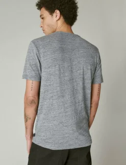 Lucky Brand linen pocket crew black iris*MEN Shirts & Tops