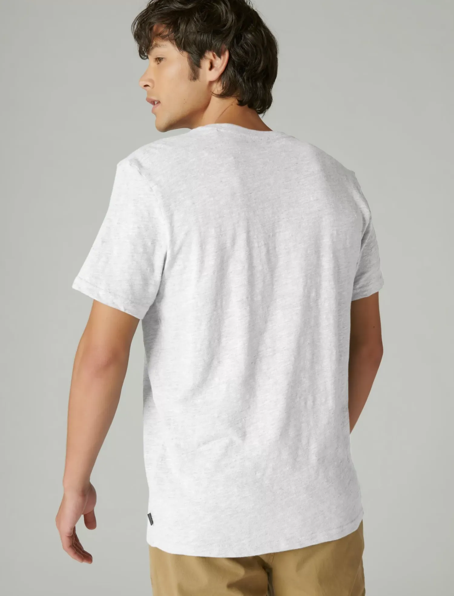 Lucky Brand linen short sleeve henley bright white*MEN Shirts & Tops