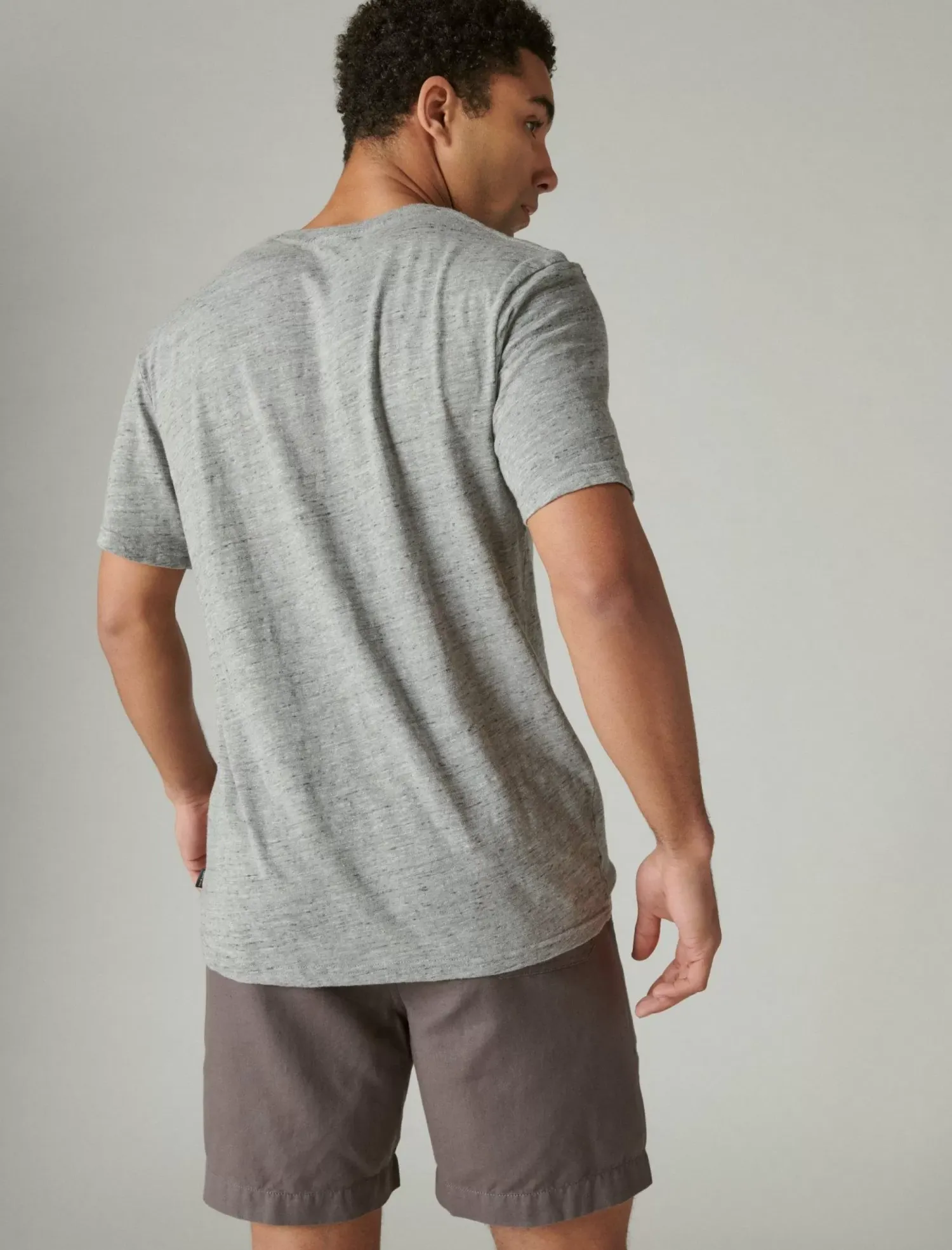 Lucky Brand linen short sleeve henley blackened pearl*MEN Shirts & Tops