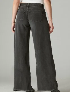 Lucky Brand liquid denim luxe palazzo soft black*WOMEN|JEANS Jeans|Wide Leg