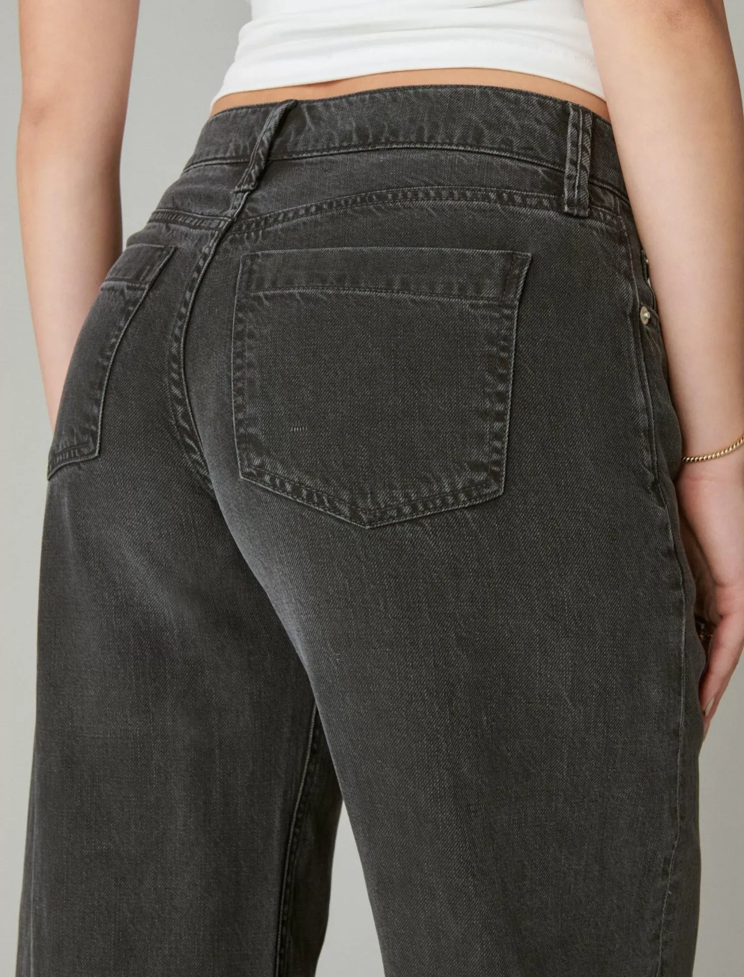 Lucky Brand liquid denim luxe palazzo soft black*WOMEN|JEANS Jeans|Wide Leg