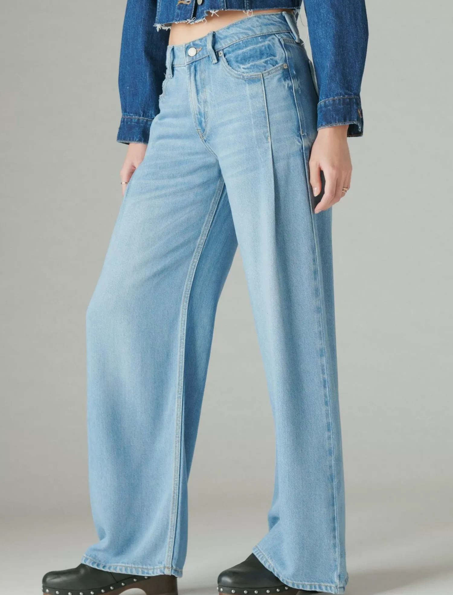 Lucky Brand liquid denim luxe palazzo river*WOMEN|JEANS Jeans|Wide Leg
