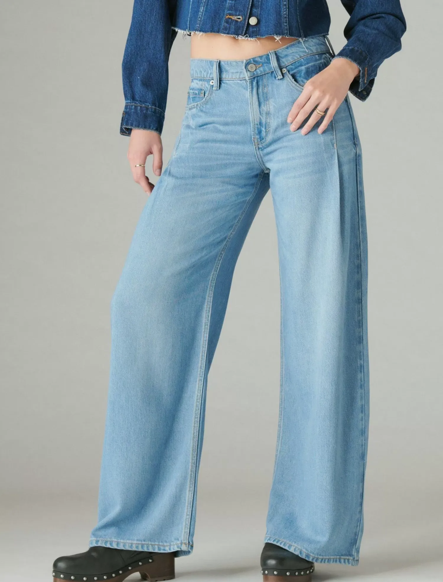 Lucky Brand liquid denim luxe palazzo river*WOMEN|JEANS Jeans|Wide Leg