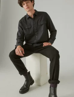 Lucky Brand lived-in long sleeve utility shirt phantom*MEN Button-Downs