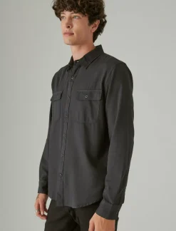 Lucky Brand lived-in long sleeve utility shirt phantom*MEN Button-Downs