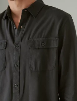 Lucky Brand lived-in long sleeve utility shirt phantom*MEN Button-Downs