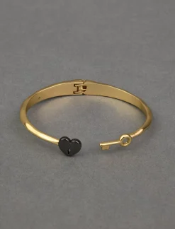 Lucky Brand lock and key hinge cuff two tone*WOMEN Jewelry
