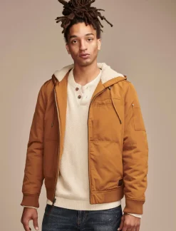 Lucky Brand lodi taslon hoody dark brown*MEN Jackets & Outerwear