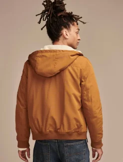 Lucky Brand lodi taslon hoody dark brown*MEN Jackets & Outerwear