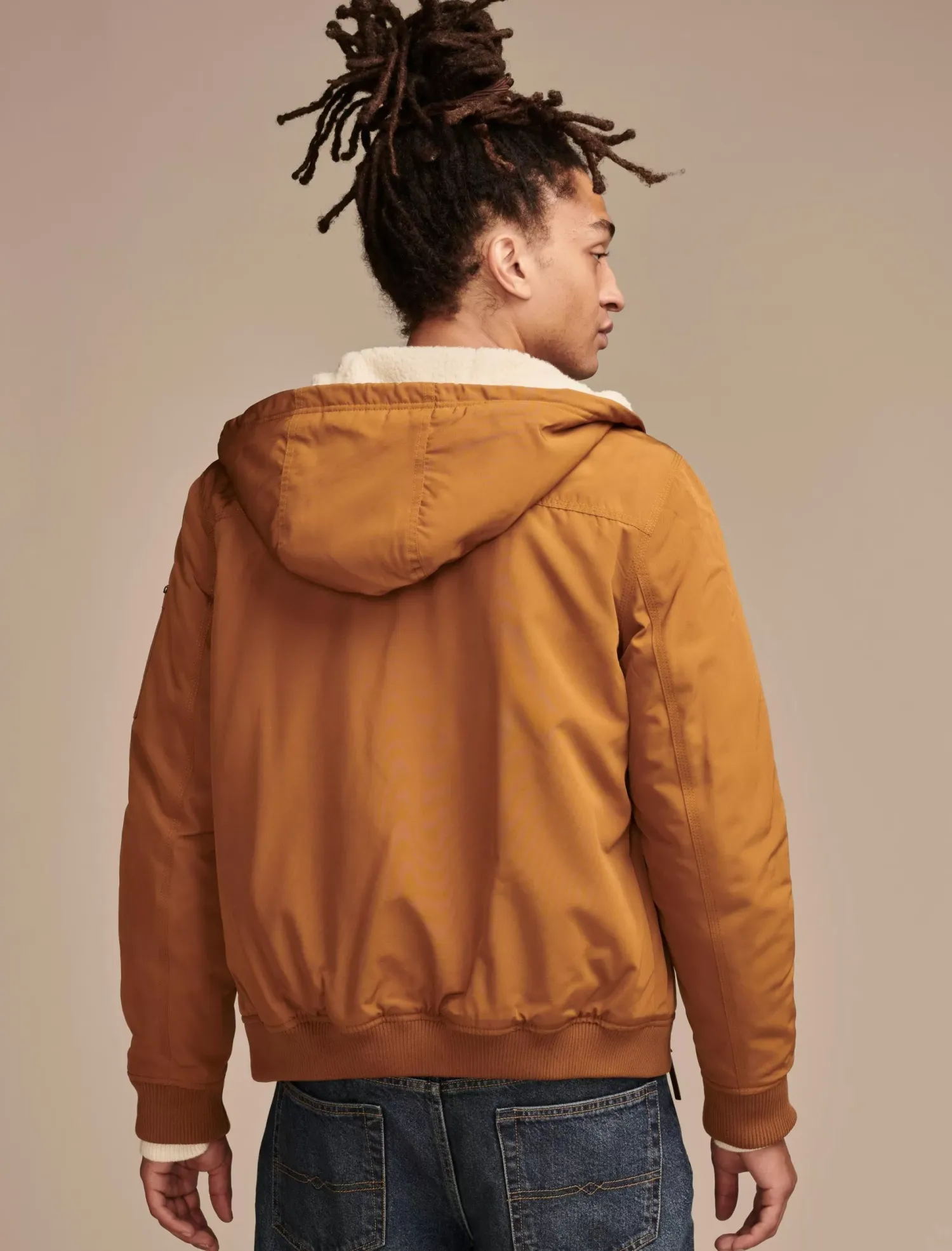 Lucky Brand lodi taslon hoody dark brown*MEN Jackets & Outerwear