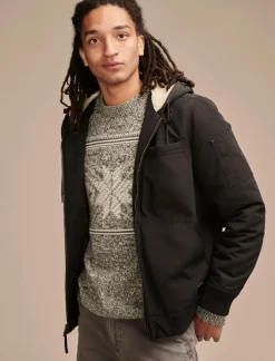 Lucky Brand lodi taslon hoody black*MEN Jackets & Outerwear