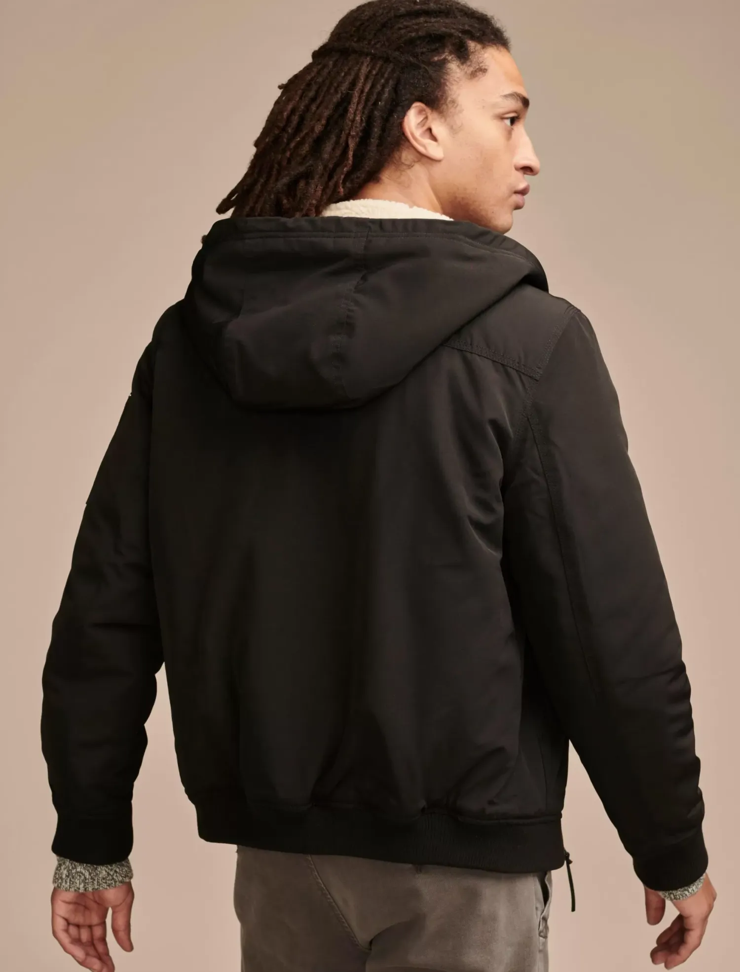 Lucky Brand lodi taslon hoody black*MEN Jackets & Outerwear
