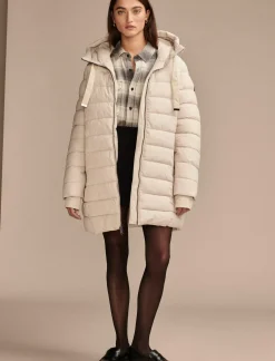 Lucky Brand long puffer coat light beige*WOMEN Jackets & Outerwear