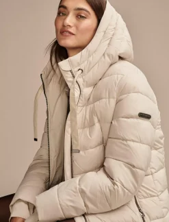 Lucky Brand long puffer coat light beige*WOMEN Jackets & Outerwear