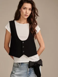 Lucky Brand longline vest black*WOMEN Jackets & Outerwear