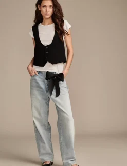 Lucky Brand longline vest black*WOMEN Jackets & Outerwear