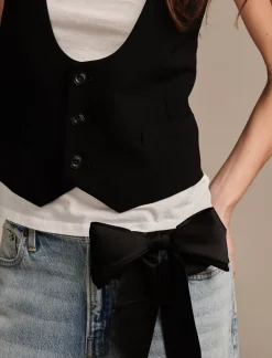 Lucky Brand longline vest black*WOMEN Jackets & Outerwear