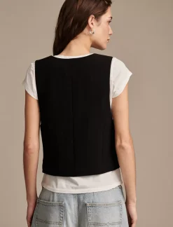 Lucky Brand longline vest black*WOMEN Jackets & Outerwear