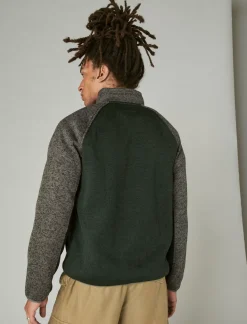 Lucky Brand los feliz fleece color block mock neck multi*MEN Activewear