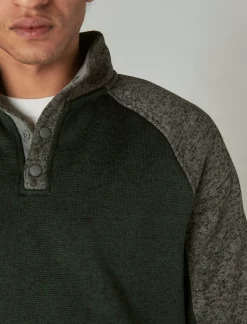 Lucky Brand los feliz fleece color block mock neck multi*MEN Activewear
