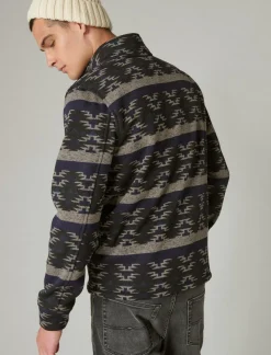 Lucky Brand los feliz half zip mockneck multi*MEN Activewear