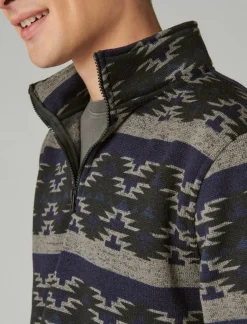 Lucky Brand los feliz half zip mockneck multi*MEN Activewear