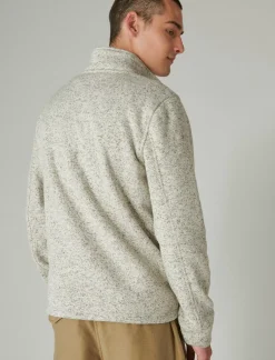 Lucky Brand los feliz half zip mockneck 104 cream*MEN Activewear