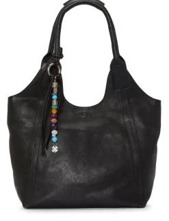Lucky Brand love beaded leather tote black*WOMEN Handbags