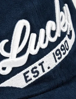 Lucky Brand lucky 1990 embroidered dad hat dark blue*MEN|WOMEN Hats