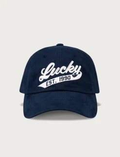 Lucky Brand lucky 1990 embroidered dad hat dark blue*MEN|WOMEN Hats