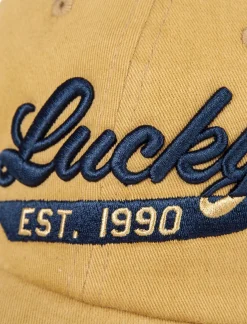 Lucky Brand lucky 1990 embroidered dad hat gold*MEN|WOMEN Hats