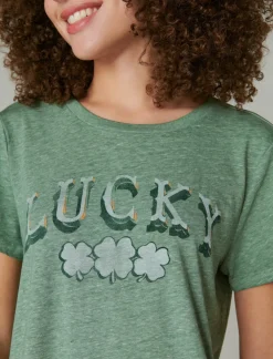 Lucky Brand lucky arch classic crew pine ridge*WOMEN Graphic Tees
