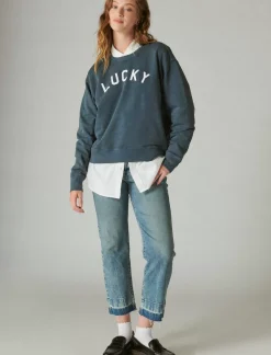 Lucky Brand lucky arch pullover midnight navy*WOMEN Activewear