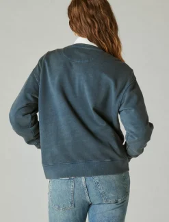 Lucky Brand lucky arch pullover midnight navy*WOMEN Activewear