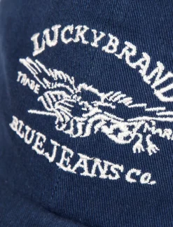 Lucky Brand lucky blue jeans co. emb dad hat dark blue*MEN|WOMEN Hats
